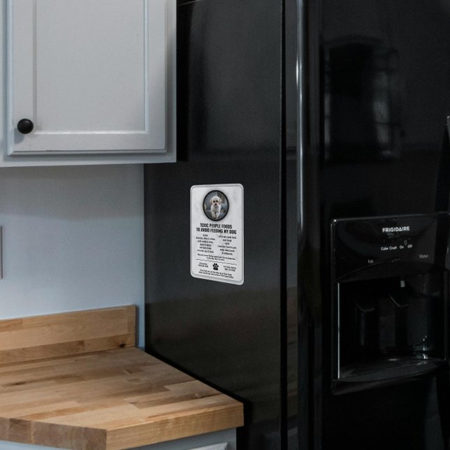 Pet Food Safety Toxic People Foods to Avoid Marble Magnet (Von Creator hochgeladen)