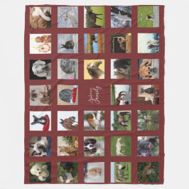 PET-Foto Collage Blanket - Keepake/Memorial Burg Fleecedecke