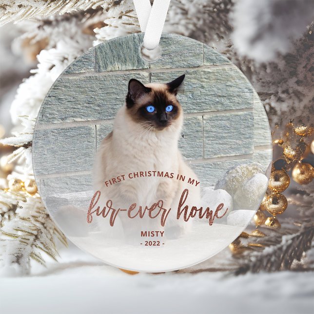 Pet Foto Erste Weihnachtsferien Forever Zuhause Ro Ornament (Von Creator hochgeladen)