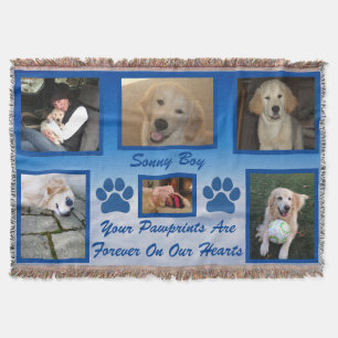 Pet Foto Rainbow Bridge "Your Pawprints" Decke