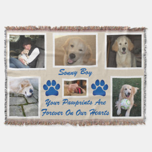 Pet Foto Rainbow Bridge "Your Pawprints" Decke