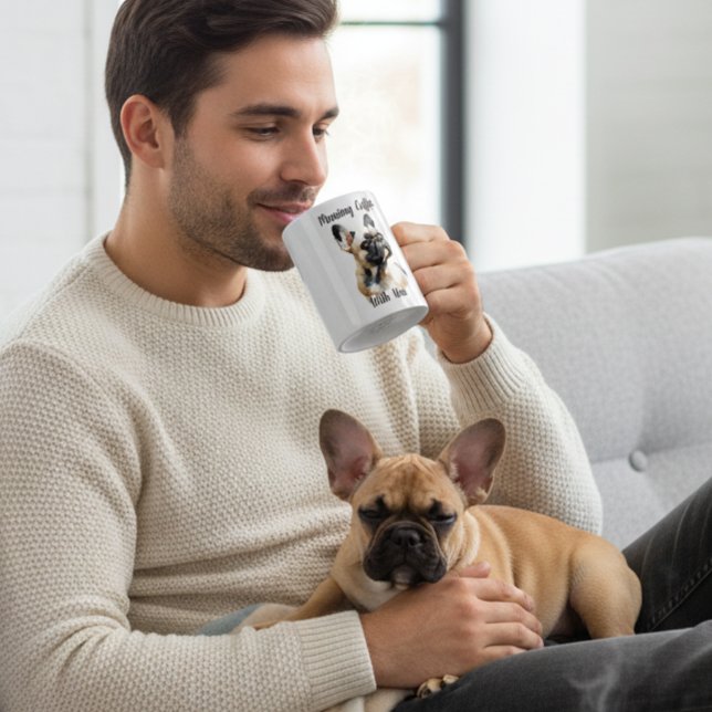 Pet French Bull Watercolor Persönliche Tasse (Von Creator hochgeladen)