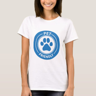 Pet Friendly Bestie Westie Gezeichnet Paw - Blue T-Shirt