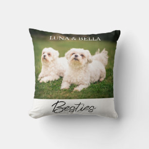 Pet Friends Besties Foto Dog Mama Geschenk Kissen