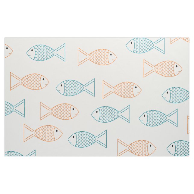 Pet Goldfish/ Koi Carp Fish Print Pattern Stoff (Fat Quarter (45,7 x 55,9 cm))