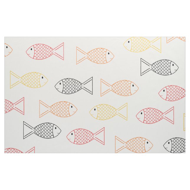 Pet Goldfish/ Koi Carp Fish Print Pattern Stoff (Fat Quarter (45,7 x 55,9 cm))