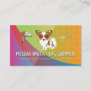 Pet Groomer   Niedlicher Hund   Hair Tools Busines Visitenkarte