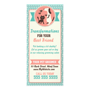 Pet Groomer Rack Card - Personalizable Werbekarte