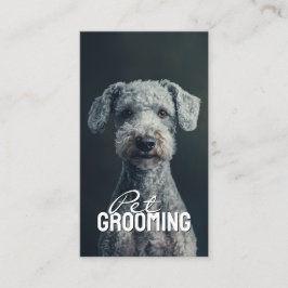 Pet Groomer Salon Care Bedlington Terrier Portrait Visitenkarte