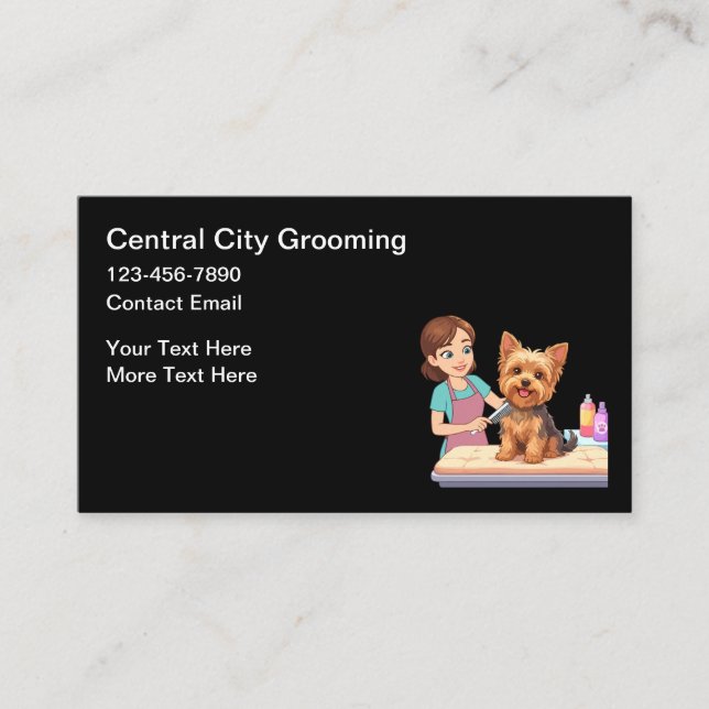 Pet Groomer Simple Business Cards Visitenkarte (Vorderseite)