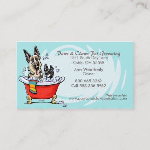 Pet Groomer Wellness-Center Weiße Hunde Karibikpla Terminkarte