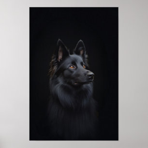 Pet Grooming Salon Belgisches Schaf-Hundportrait Poster