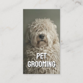 Pet Grooming Salon Care Boutique Komondor Portrait Visitenkarte