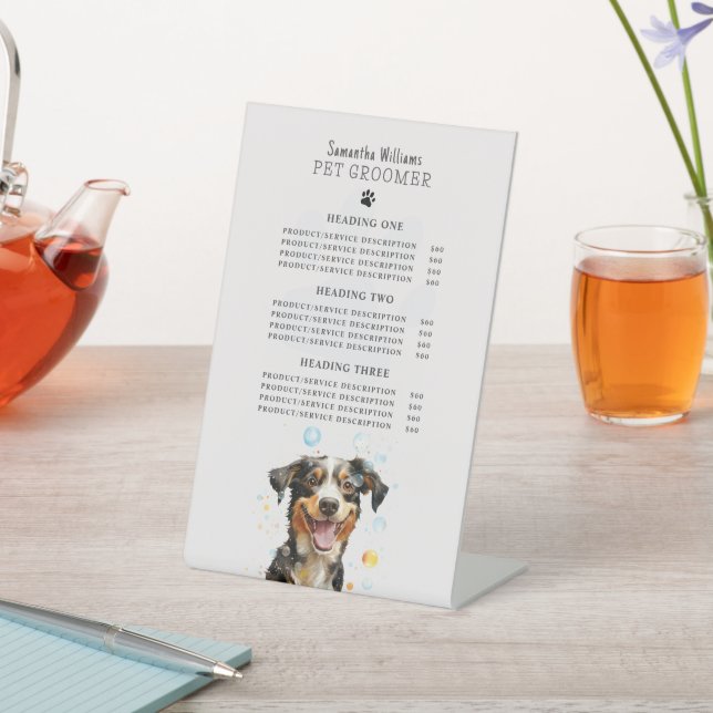 Pet Grooming Service Price Sockelschild (In SItu)