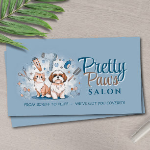 Pet Grooming Services - Aquarellkunst Visitenkarte