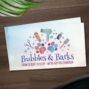 Pet Grooming Services - Aquarellkunst Visitenkarte