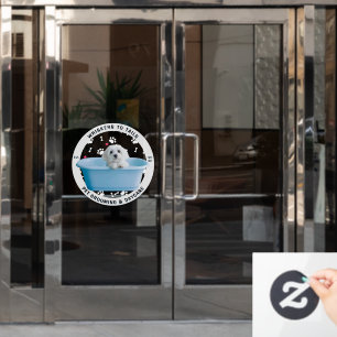 Pet Grooming Shop - Haustüre anpassen Fensteraufkleber