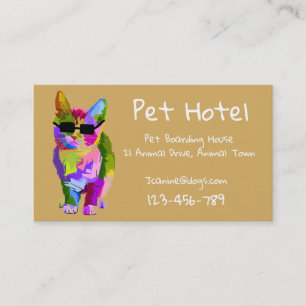 Pet Hotel Boarding Zwinger beruflich Visitenkarte