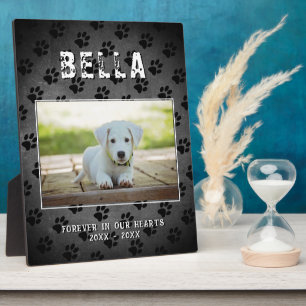 Pet Hund Memorial Paw druckt Chalkboard-Foto Fotoplatte