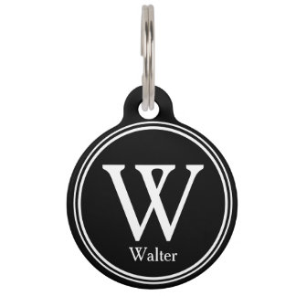 Pet ID Personalized Custom Name Tags - Black Haustiermarke