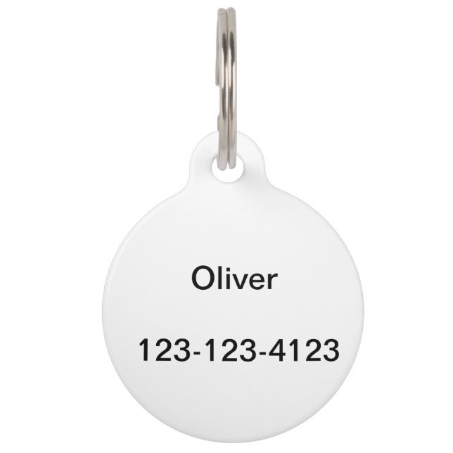 Pet-ID-Tag Haustiermarke (Rückseite)