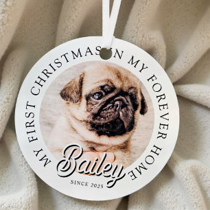 Pet ist mein erstes Weihnachten in ewig Zuhause Mo Ornament Aus Metall