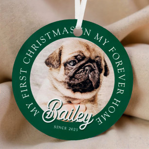 Pet ist mein erstes Weihnachten in ewig Zuhause Mo Ornament Aus Metall