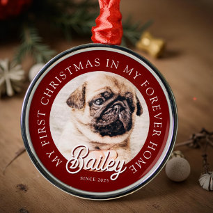 Pet ist mein erstes Weihnachten in ewig Zuhause Mo Ornament Aus Metall