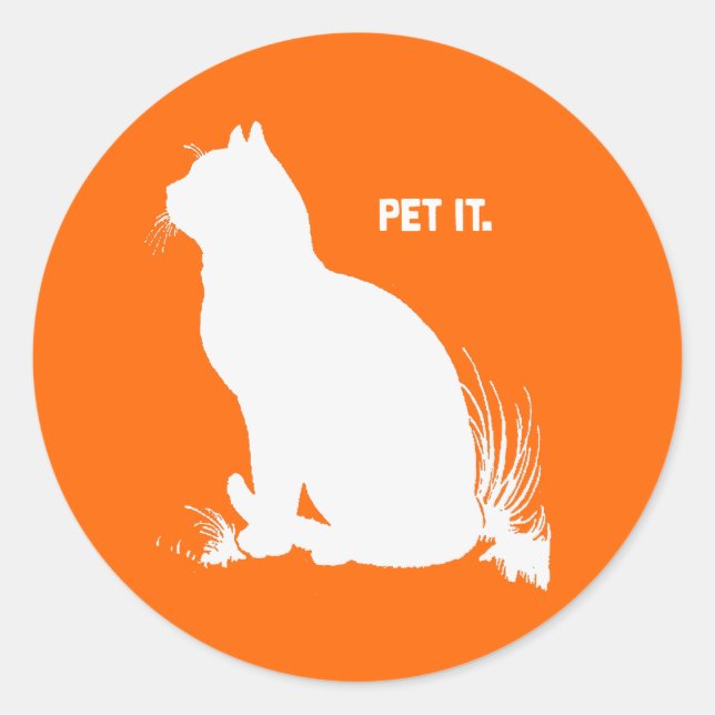 PET IT - WHITE -.pnng Runder Aufkleber (Vorderseite)
