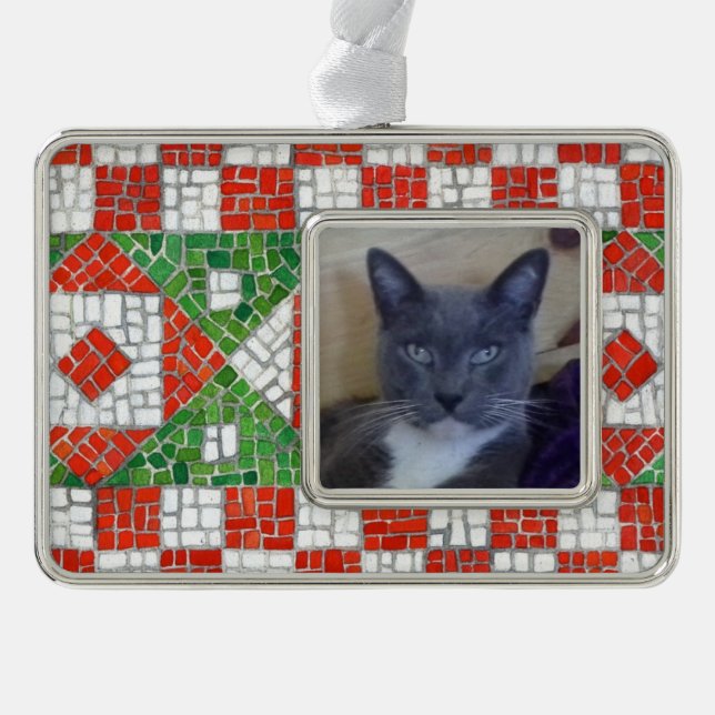 PET-LIEBE Gerahmt, horizontal Rahmen-Ornament Silber (Vorderseite)