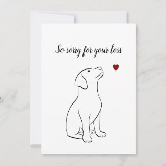 Pet Loss Beileid Feiertagskarte