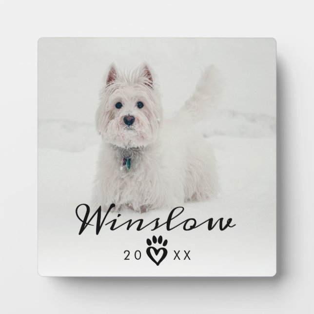 Pet Loss Beileid Keepake Dog Pet Memorial Fotoplatte (Vorderseite)