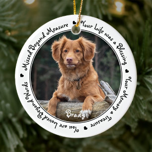 Pet Loss Beileid Keepake Dog Pet Memorial Keramik Ornament