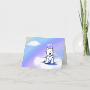 Pet Loss Beileid Westie Angel Karte