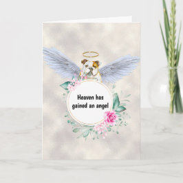 Pet Loss Englischer Bulldog Engel Flügel Gedicht Karte