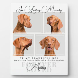Pet Loss Geschenk Hund Katze Memorial Foto Collage Fotoplatte