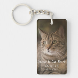 Pet Loss Gift | Personalized Cat Memorial Photo Schlüsselanhänger