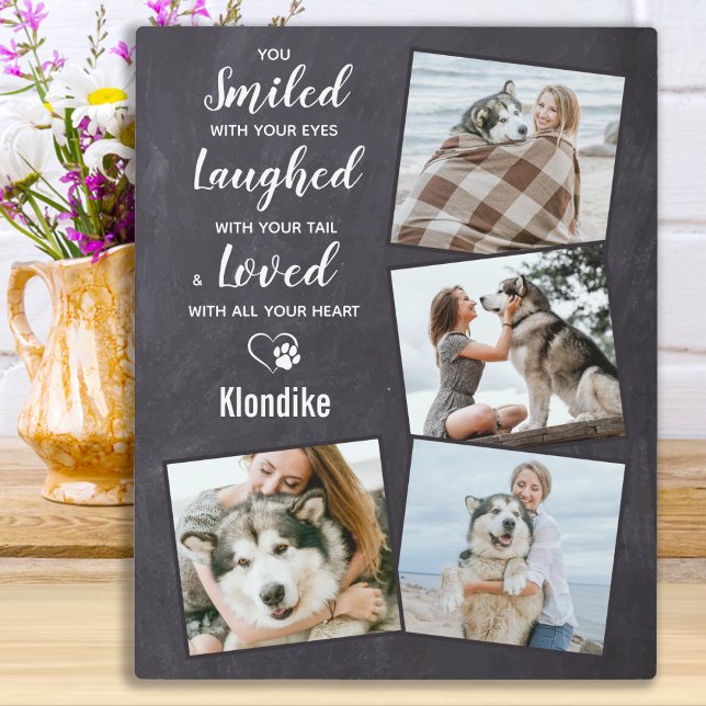 Pet Loss Gift - Rustikales Slate Keepake Hund Memo Fotoplatte (Von Creator hochgeladen)