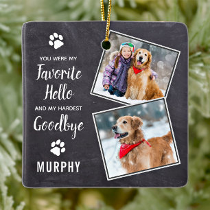 Pet Loss Keepake Pet Memorial Hund Foto Keramikornament