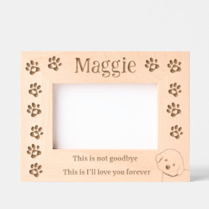 Pet Loss Memorial Bichon Frisé Geätzte Rahmen