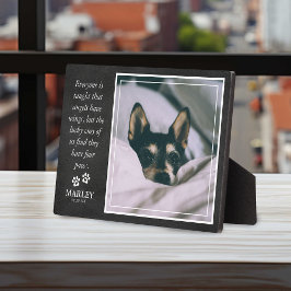 Pet Loss Memorial Sweet Tribute Quote & Foto Fotoplatte