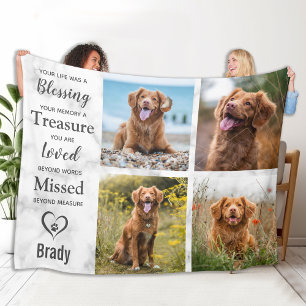 Pet Loss Memorials Keepake Pet Collage Foto Fleecedecke