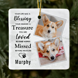 Pet Loss Personalisiert Beileid Hund Memorial Foto Keramikornament