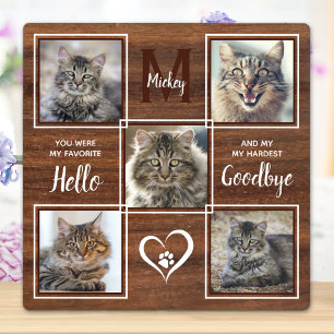 Pet Loss Personalisiert Einziges Cat Memorial Fotoplatte