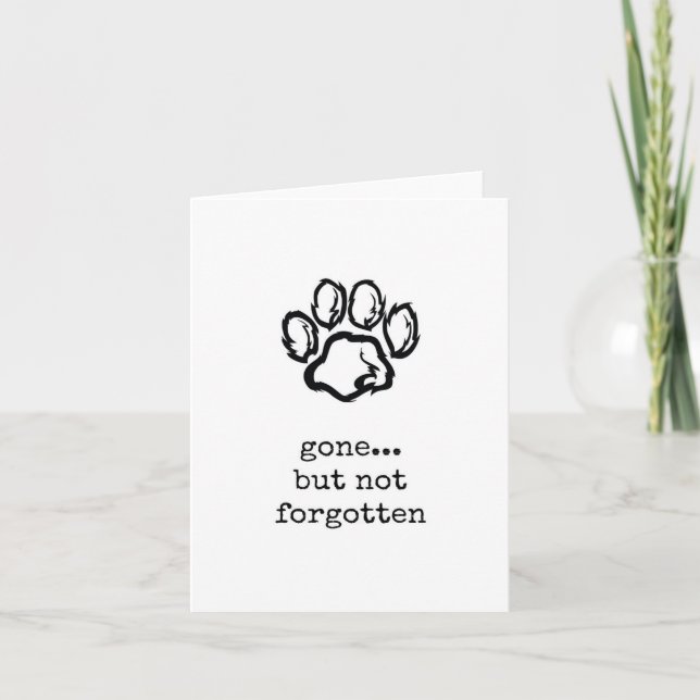 Pet Loss, Sympathy Card Karte (Vorderseite)