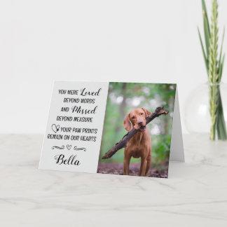 Pet Loss Sympathy Card Personalized Photo Pet Name Karte