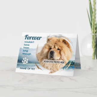 PET LOSS your photo & name Memorial Card Dankeskarte