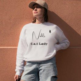 Pet Lover Ash And Black Script Customized Cat Mom Sweatshirt