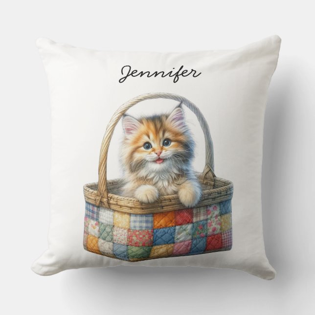 Pet Lover Cat Throw Kissen (Vorderseite)