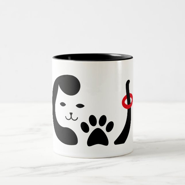 Pet-Lover-Fällung Zweifarbige Tasse (Mittel)